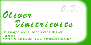 oliver dimitrievits business card