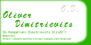 oliver dimitrievits business card